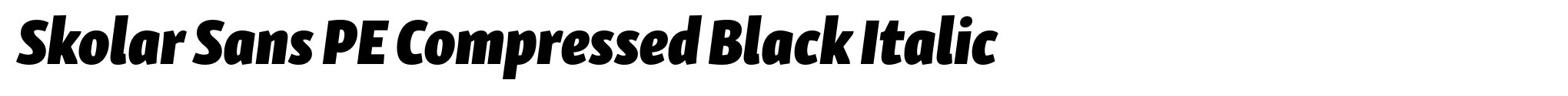 Skolar Sans PE Compressed Black Italic image